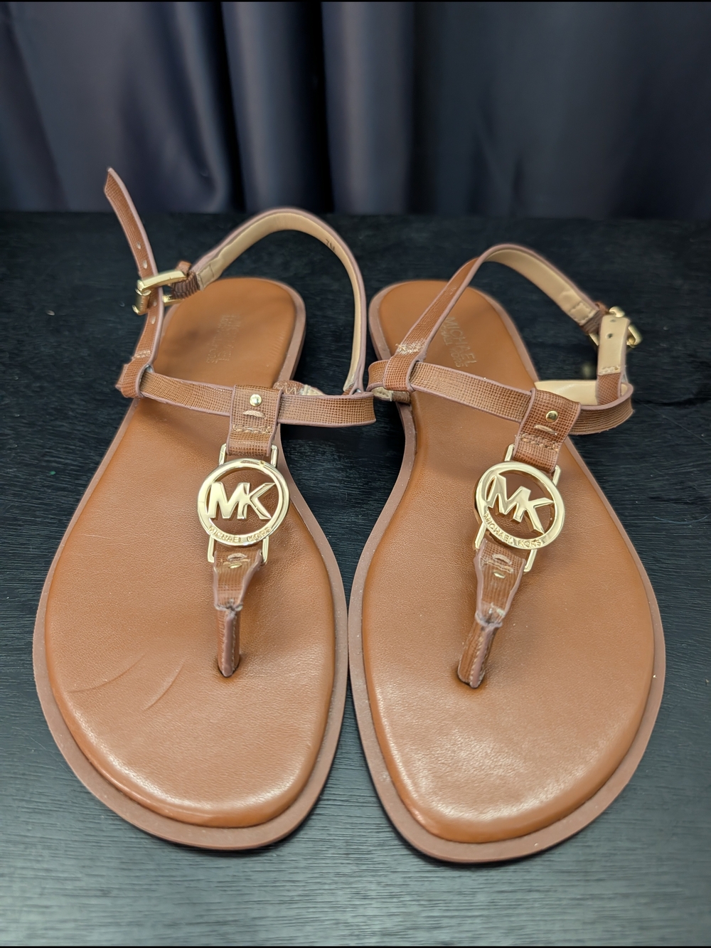 Michael Kors MK Logo T-Strap Sondra Sandals